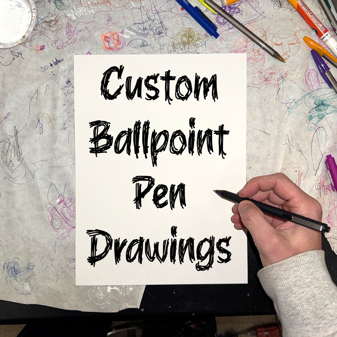 Custom Ballpoint Pen Drawings